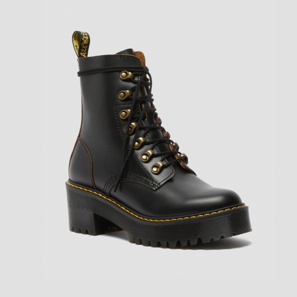 Dr Martens Leona Women's Vintage Smooth Leather Heeled Boot